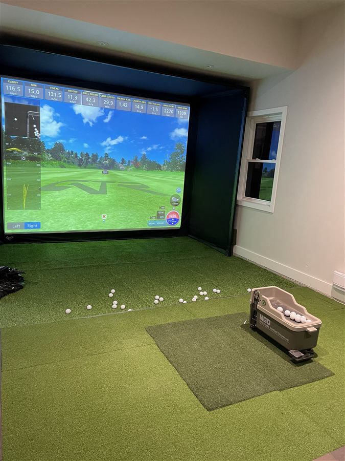 Basement Finishing Golf Simulator Room