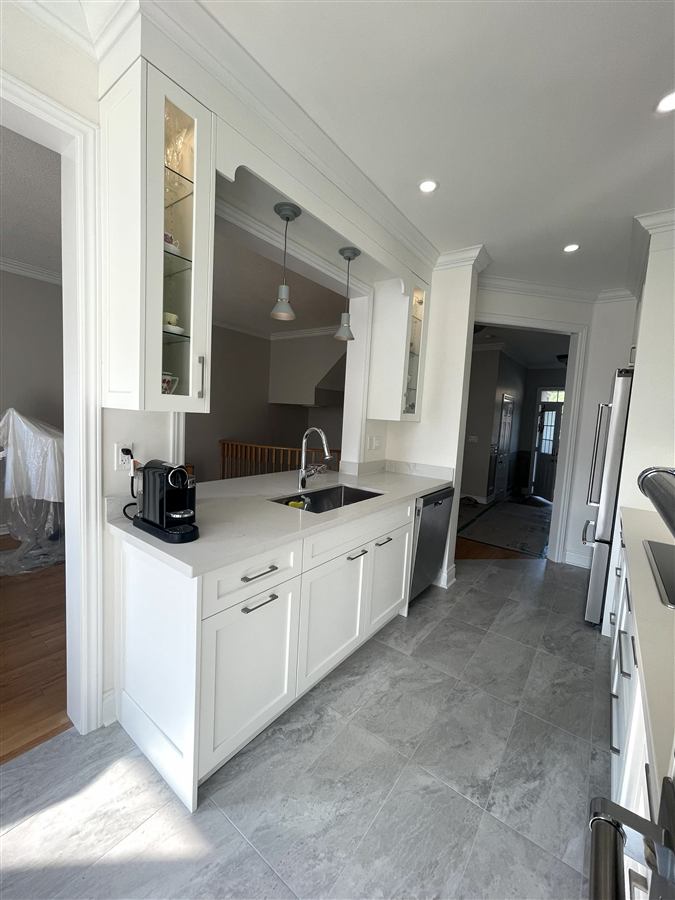 Bathroom Renovation White Vanity Storage