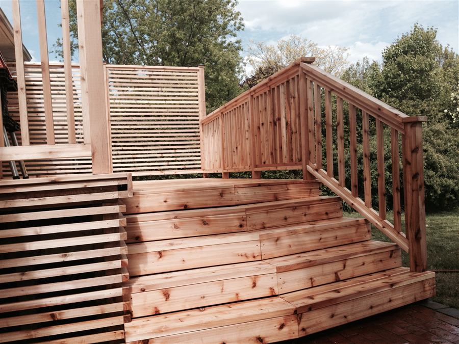 Custom Carpentry Wood Deck Stairs