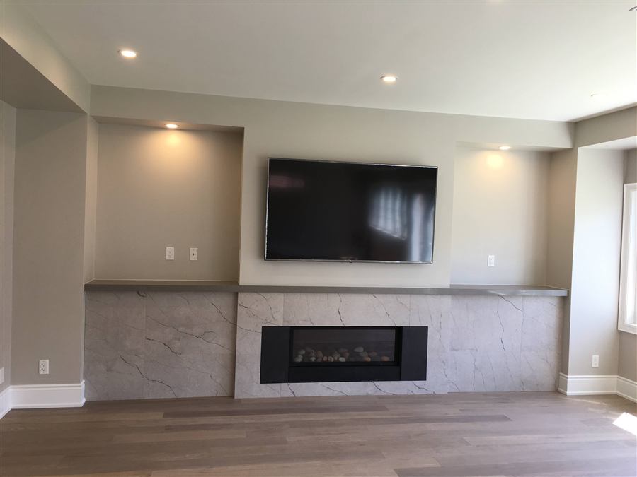 Full Home Renovation Tv Fireplace Wall