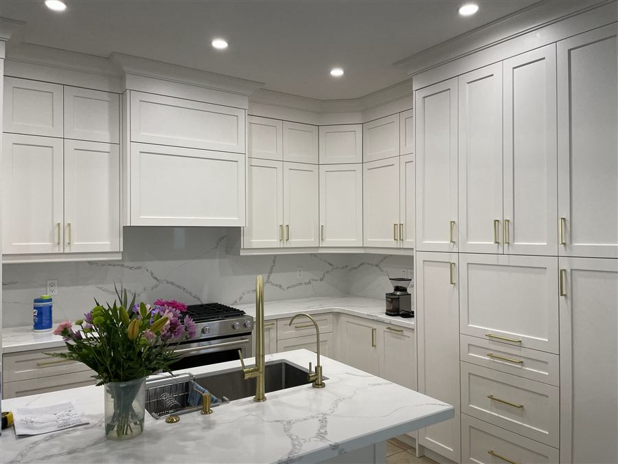 Kitchen Renovation White Custom Cabinetry