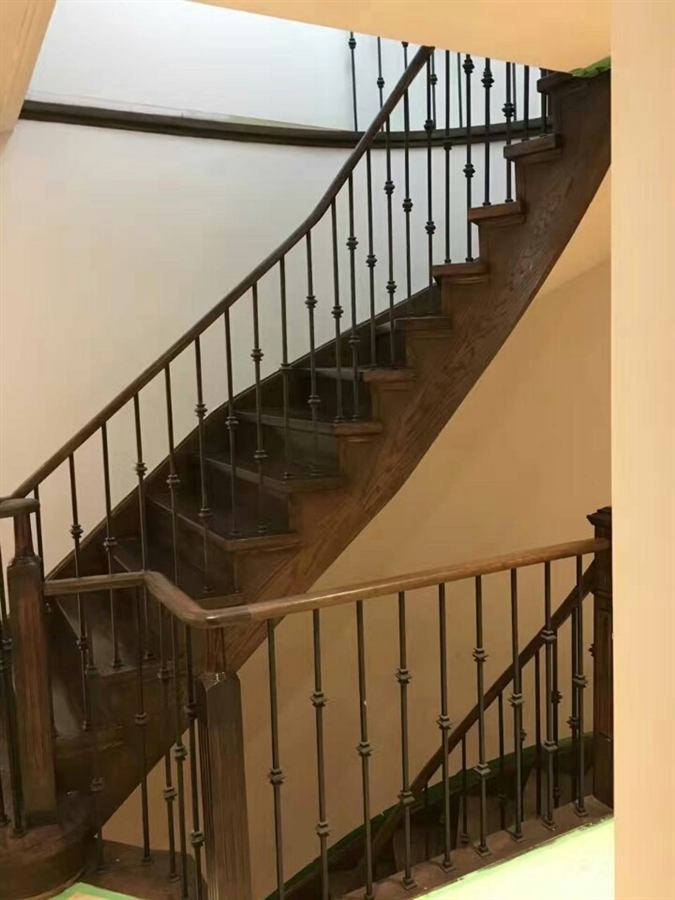 Staircase Renovation Wrought Iron Railing